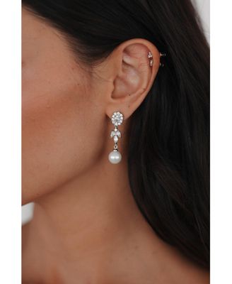 Palace Pearl and Crystal Drop Earrings
