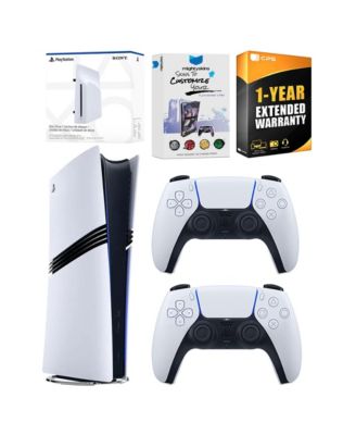 PlayStation 5 Pro Digital Bundle with Disc Drive, Extra Controller, MightySkins Voucher and 1 Year Extended Warranty