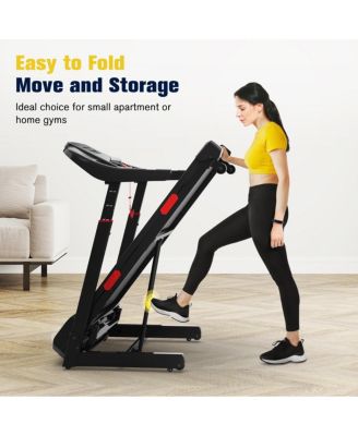 Foldable Treadmill, 15% Auto Incline, 350 lb Capacity, Bluetooth, Voice Control, Heart Rate Monitor, for Home & Officel