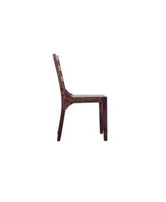 Fall River Solid Sheesham Wood Dining Chair, Brown (Set of 2)