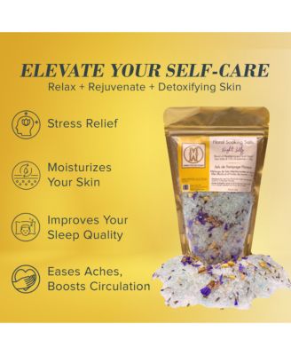 Floral Soaking Bath Salts Night Lily Bag 14oz