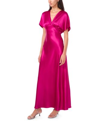 Women's V-Neck Dolman Sleeve Maxi Dress