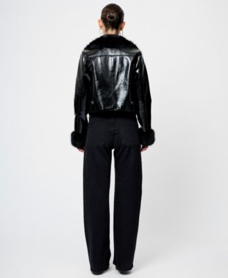 Women's Camryn Crinkled Moto Jacket