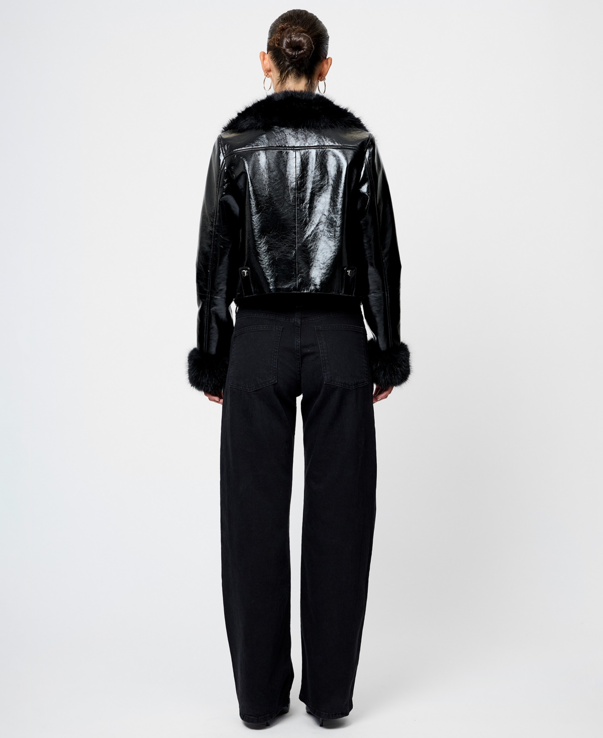 French Connection Women's Camryn Crinkled Moto Jacket