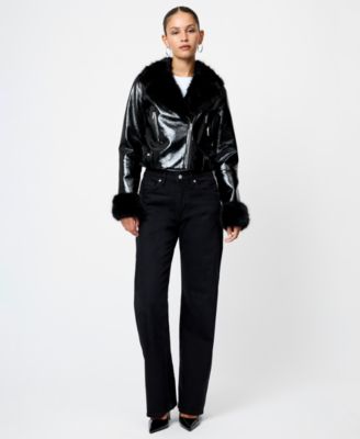 Women's Camryn Crinkled Moto Jacket