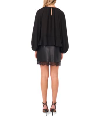 Women's Ruffle Crewneck Top