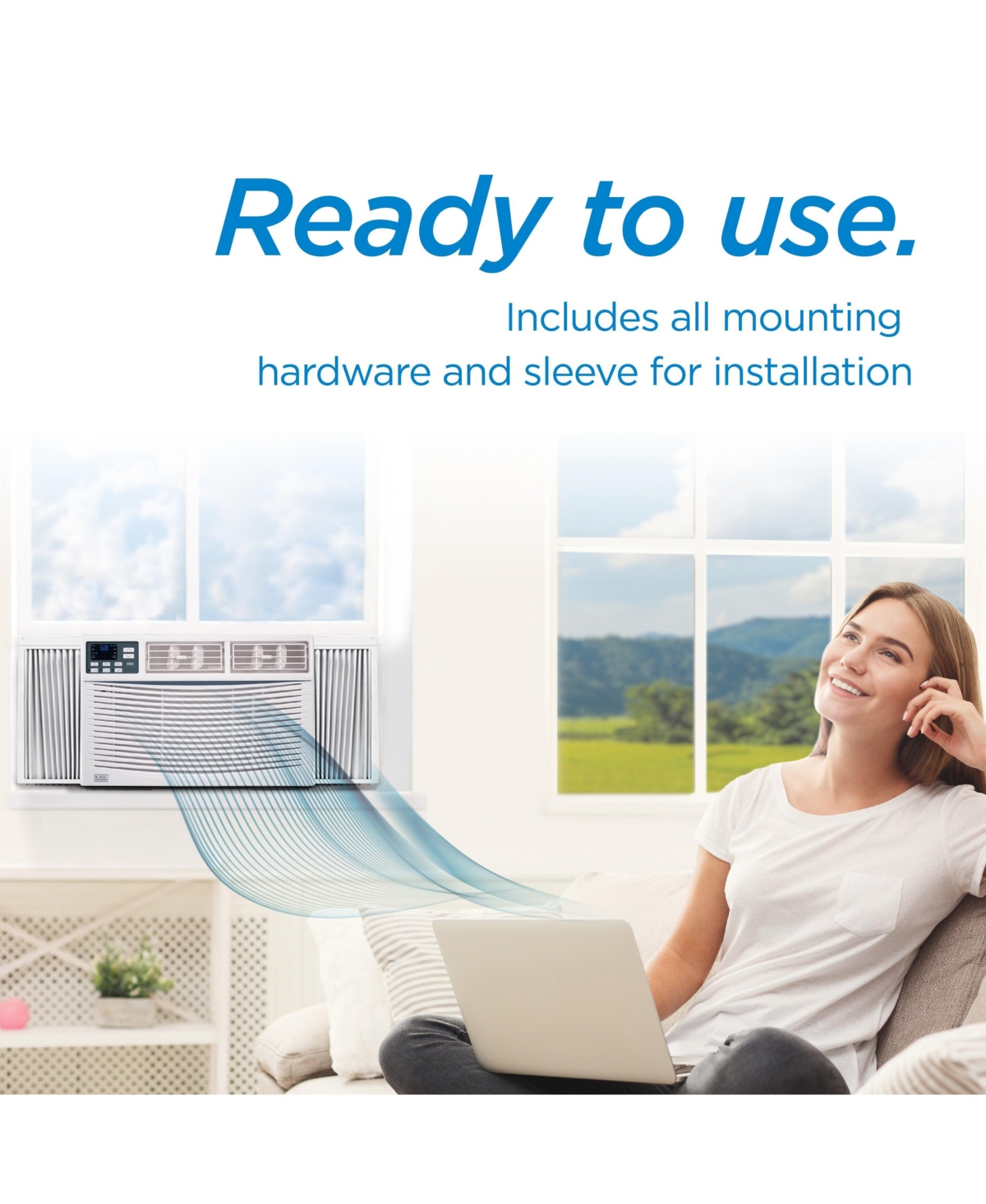Black+Decker Window Air Conditioner 14000 Btu, Ac Window Unit Cools Up to 700 Square Feet
