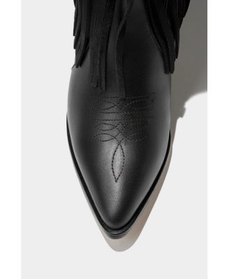 Womens' Leather Fringe Boots Feelings
