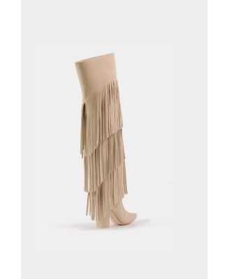 Fringe Leather Tall Boots Vespa By Dante