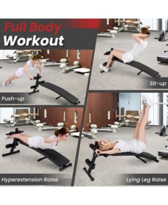 Adjustable Decline Sit Up Bench for Home Gym Core Strength Training