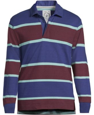 Men's Long Sleeve Stripe Rugby Shirt