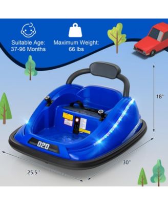 12V Kids Bumper Car Ride On Toy with Remote Control and 360° Spin