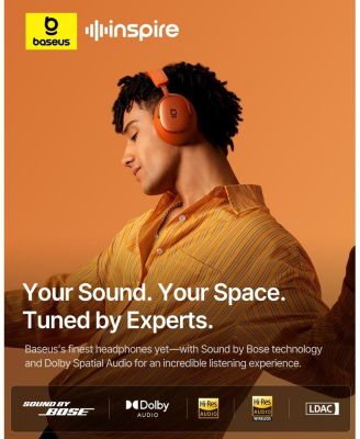 Inspire XH1 ANC Headphones with Dolby Audio Hi-Res Sound and 100H Playtime