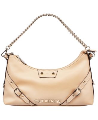 Smooth PU Belted Shoulder Bag