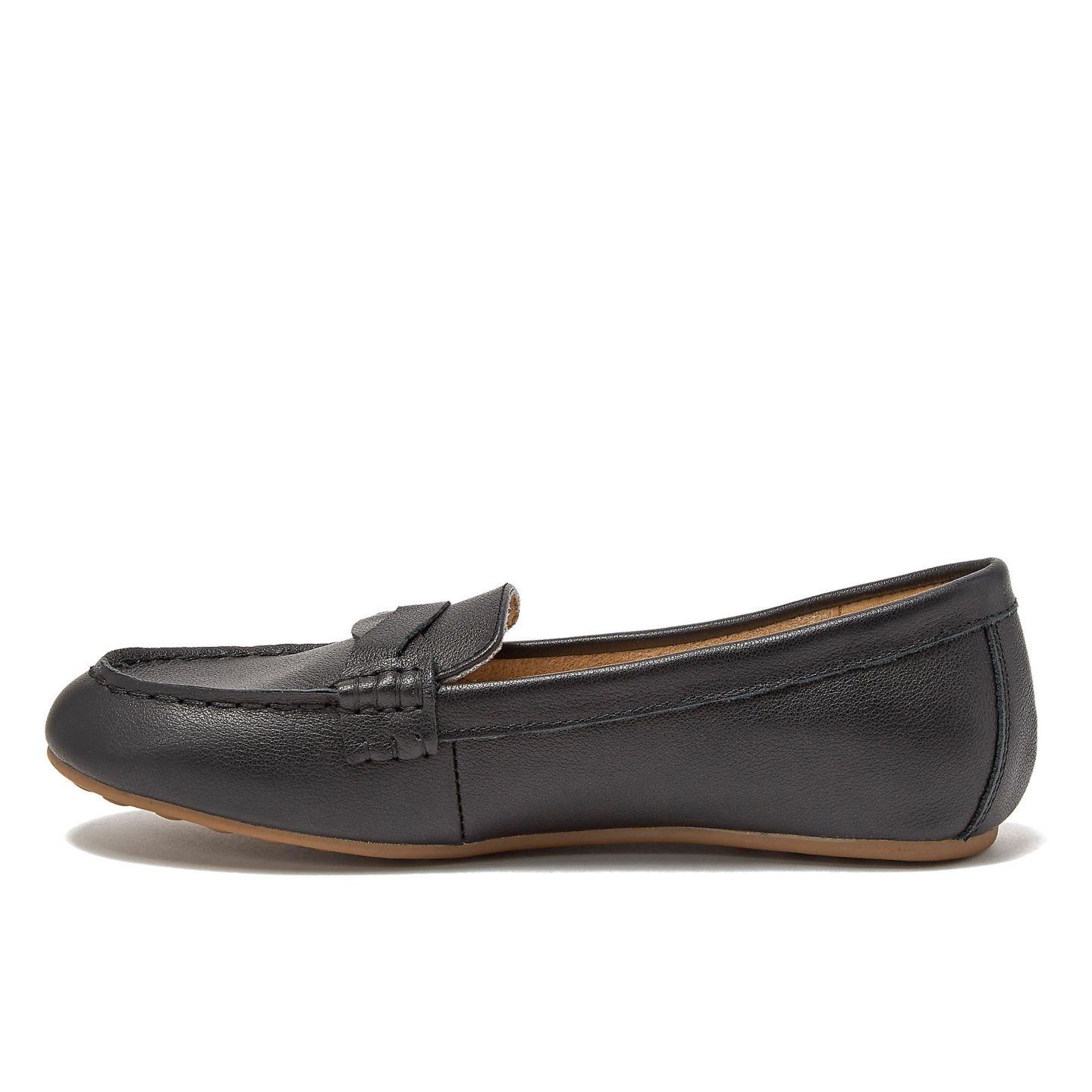 Женские туфли Lands' End Comfort Slip on Leather, цвет: Чёрный — фото 2