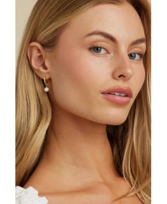 Perfectly Poised Pearl Hoops