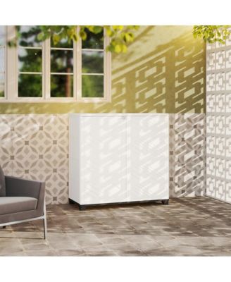 Diamond-Shaped Outdoor Storage Cabinet