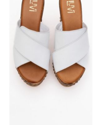 Lois Wedge Leather Sandal (Women)