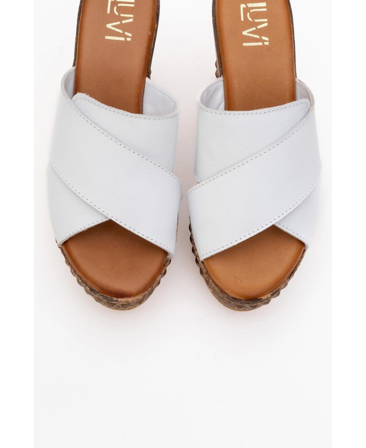Forever & Always Shoes Lois Wedge Leather Sandal (Women)
