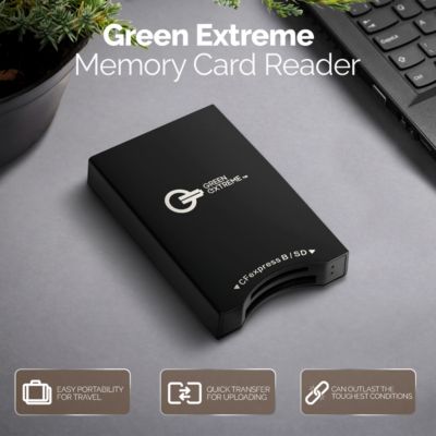 SF-M Series Tough 512GB UHS-II SDXC Memory Card, 2-Pack, Bundle with CFexpress Type-B and SD UHS-II Card Reader