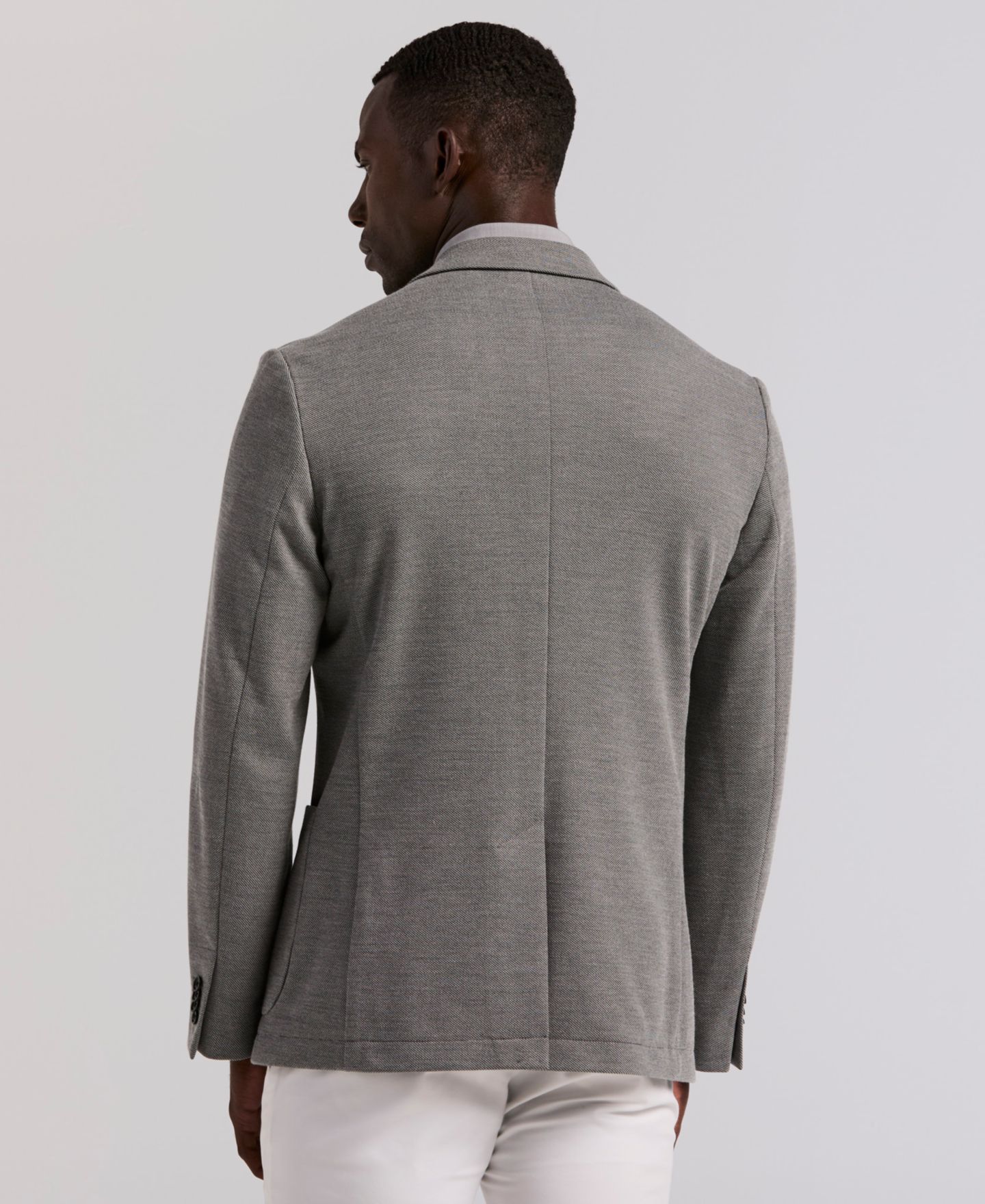 Мужская куртка Perry Ellis Single Breasted Textured Blazer, цвет: Чёрный клетчатый — фото 5