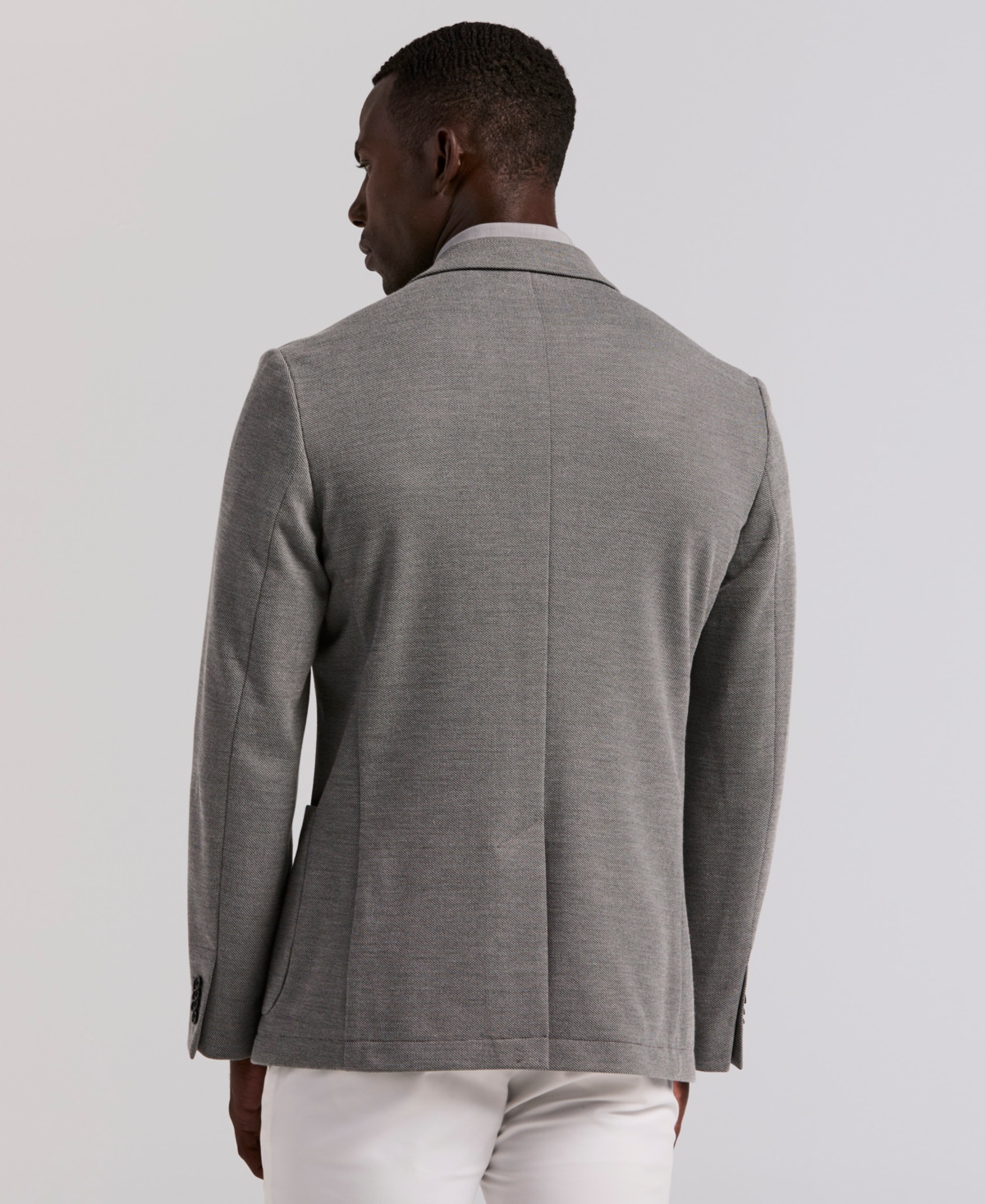 Perry Ellis Men's Single Breasted Textured Blazer Jacket In Gray