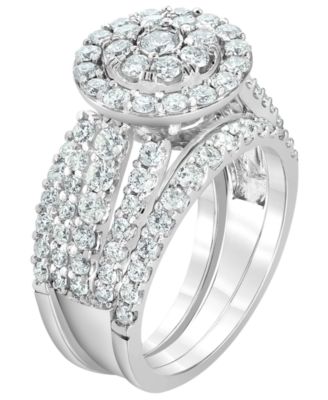 Diamond Double Band Bridal Set (2 ct. t.w.) in 14K White Gold