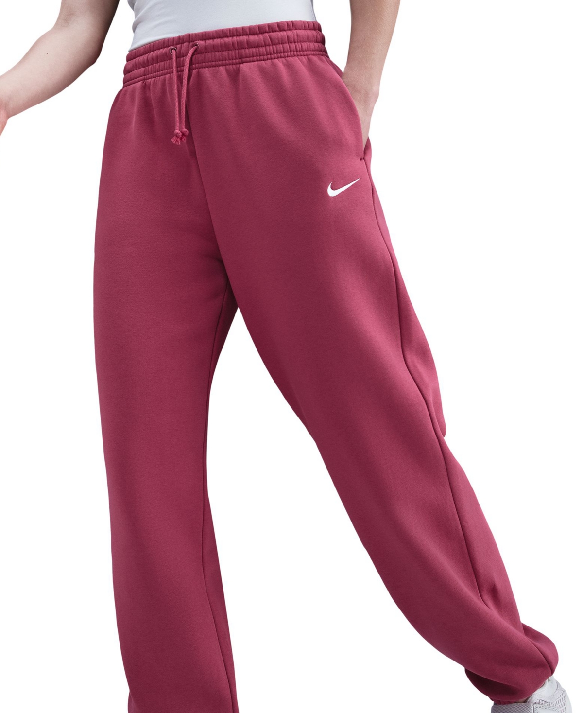 Nike Sportswear Women's Phoenix Fleece High-rise Oversized Sweatpants In Burgundy