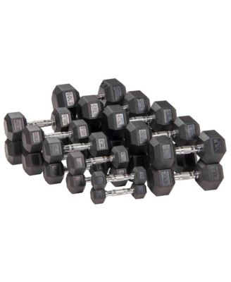 Hex Dumbbells Strength Training Workout Equipment Set, 50 lbs