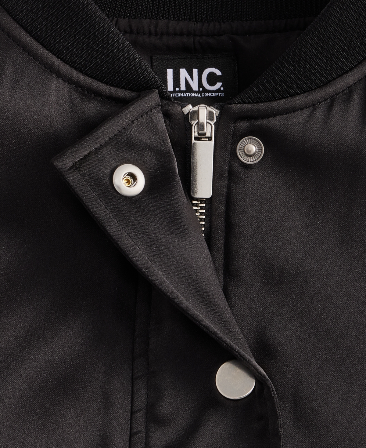 I.n.c. International Concepts Women's Satin Bomber Jacket, Macy's Exclusive