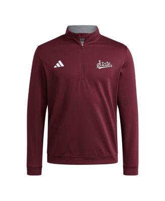 Men's Maroon Mississippi State Bulldogs Elevated Tri-Blend Quarter-Zip Pullover Sweatshirt