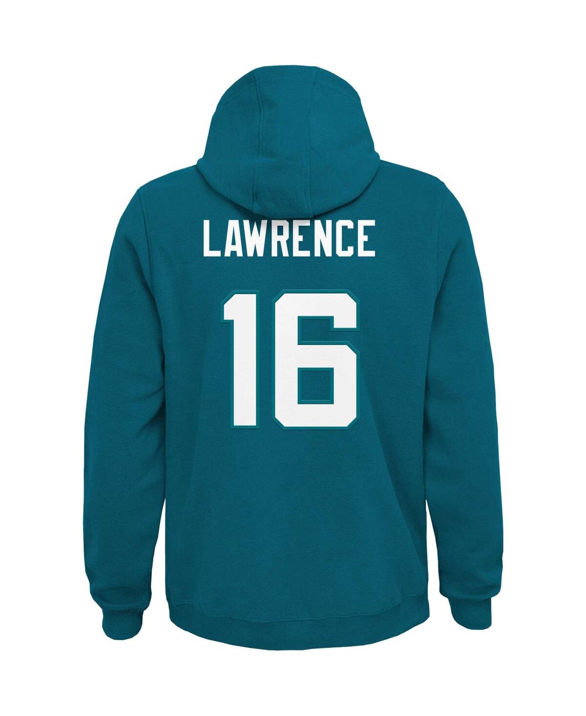 Outerstuff Big Boys And Girls Trevor Lawrence Teal Jacksonville Jaguars Mainliner Player Name Number Pullover H In Blue