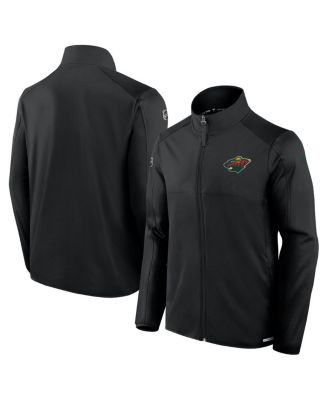 Fanatics - Men's Black Minnesota Wild Authentic Pro Rink Fleece Full-Zip Jacket