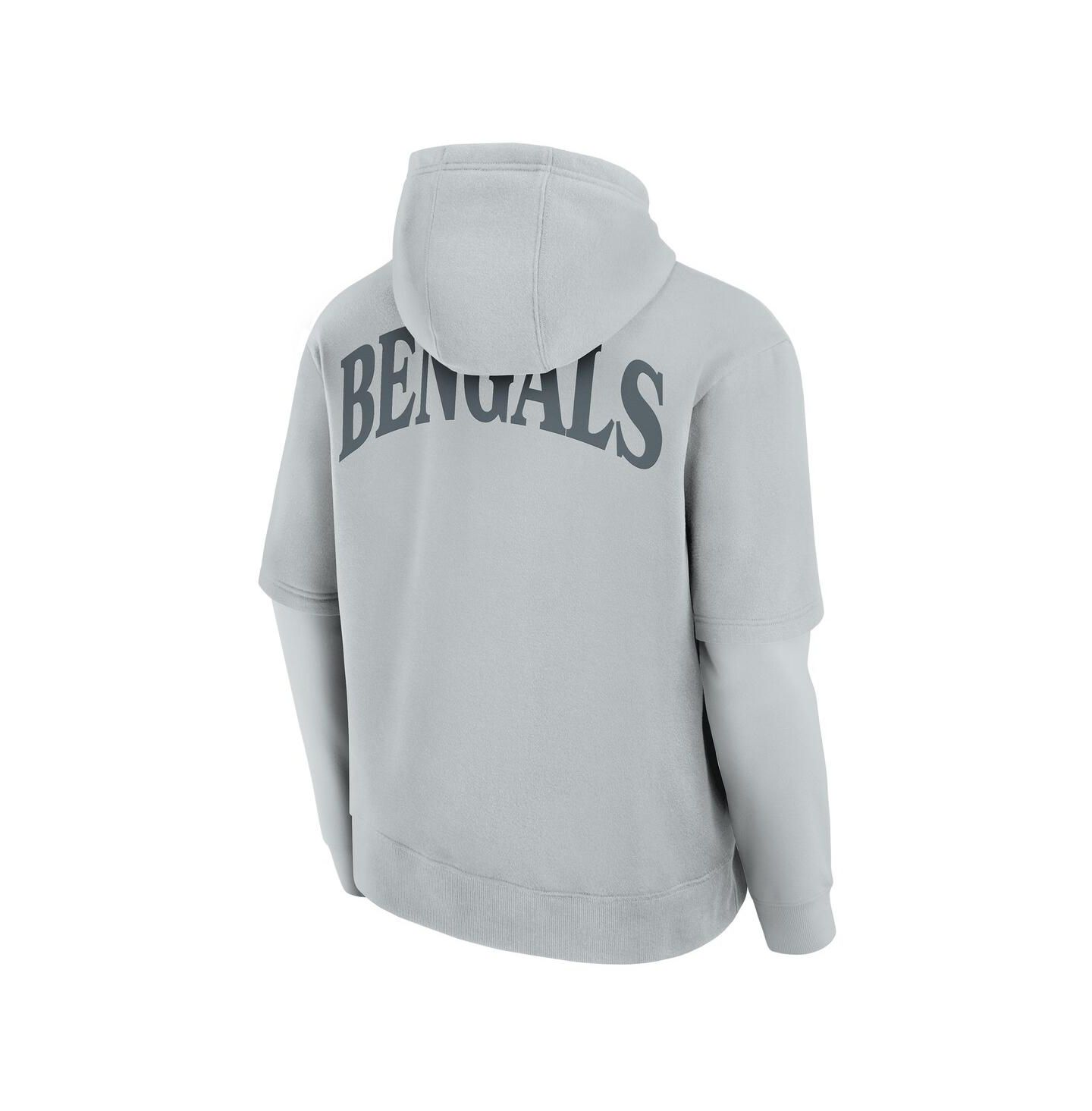 Худи Fanatics Gray Cincinnati Bengals Sleek Elements Pullover — фото 3