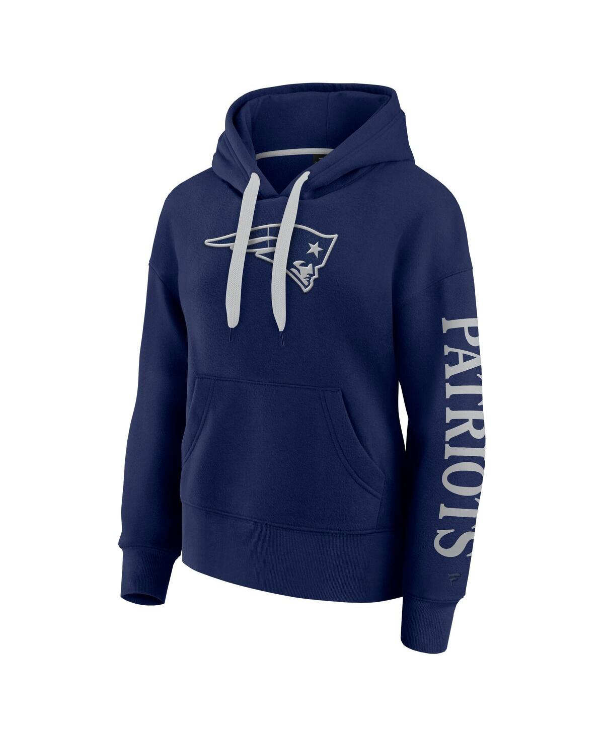 Fanatics Women's Navy New England Patriots Elements Next Pullover Hoodie In Animal Print