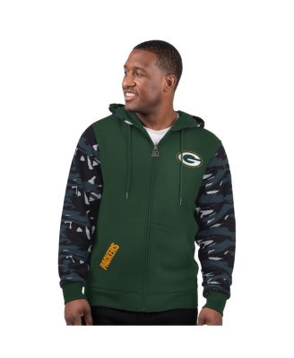 Starter - Men's Green Green Bay Packers Thursday Night Gridiron Full-Zip Hoodie