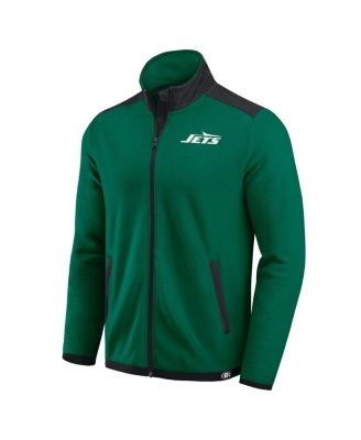 Darius Rucker Collection by Men's Green New York Jets Color Block Polar Fleece Full-Zip Jacket
