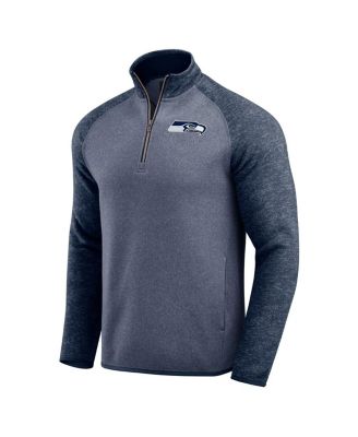 Darius Rucker Collection by Men's College Navy Seattle Seahawks Tonal Quarter-Zip Jacket