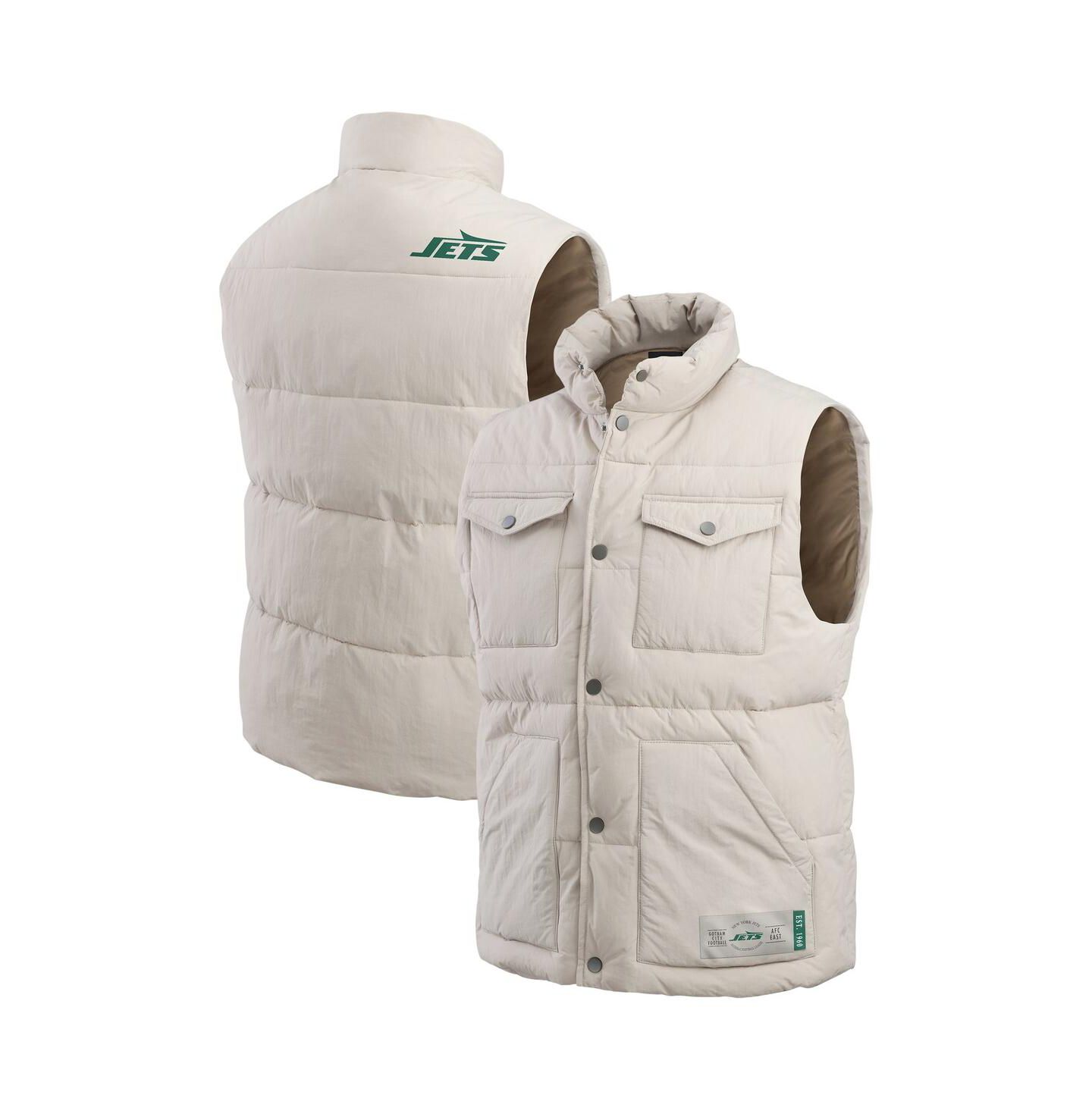 Мужской жилет Fanatics Darius Rucker Collection by Cream New York Jets Puffer Full-Snap Vest — фото 1