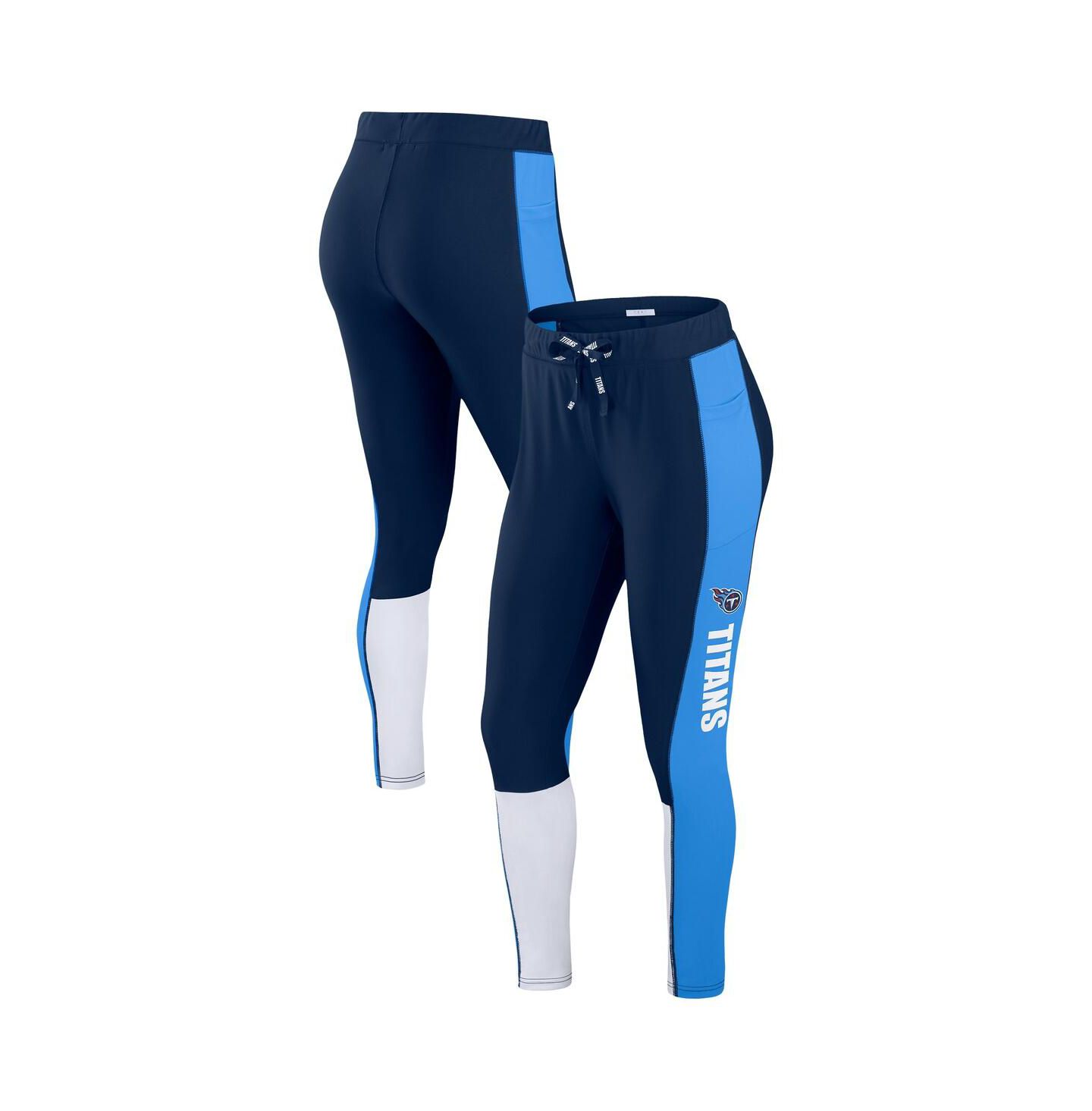 Женские леггинсы WEAR by Erin Andrews Navy/Light Blue Tennessee Titans Color-Block — фото 1