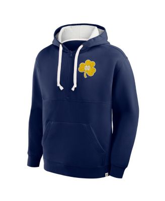 Men's Navy Notre Dame Fighting Irish Hometown Premium Rise and Conquer Half-Zip Hoodie