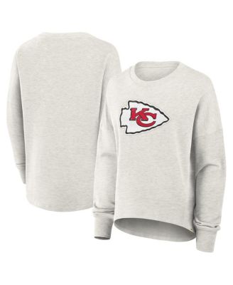 Fanatics - Women's Heather Gray Kansas City Chiefs Oversized Hometown Pullover Sweatshirt
