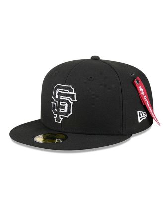 x Alpha Industries Men's Black San Francisco Giants 59FIFTY Fitted Hat