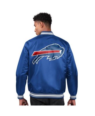 Men's Royal Buffalo Bills Locker Room Satin Full-Snap Varsity Jacket