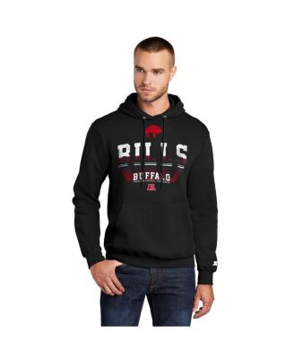 Starter - Men's Black Buffalo Bills Retro Fleece Pullover Hoodie