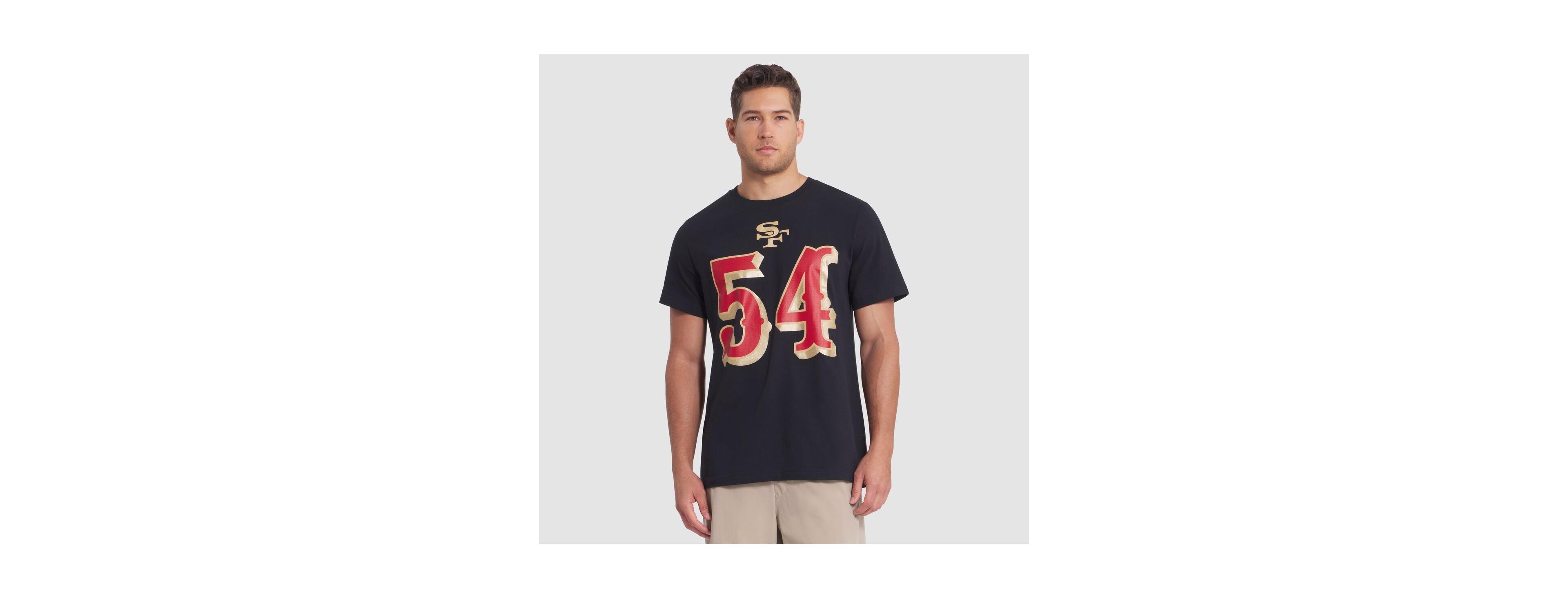 Nike Men's Fred Warner Black San Francisco 49ers 2025 Rivalries Collection Player Name Number T-Shirt