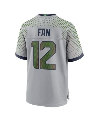 Men's 12s Wolf Gray Seattle Seahawks 2025 Rivalries Collection Game Jersey