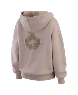Women's Tan Seattle Storm Washed Pullover Crew Neck Hoodie