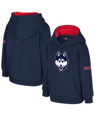 Colosseum - Toddler Navy UConn Huskies Big Logo Volume Fleece Pullover Hoodie