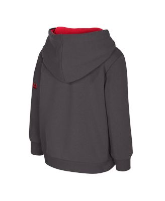 Toddler Charcoal Nebraska Huskers Big Logo Volume Fleece Pullover Hoodie